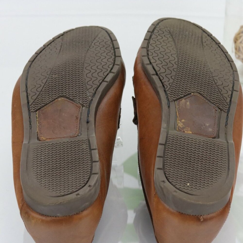 Oleg Cassini Mens Bernie Loafer Size 10 D Woven Brown Leather Moc Toe Kiltie - Picture 9 of 12